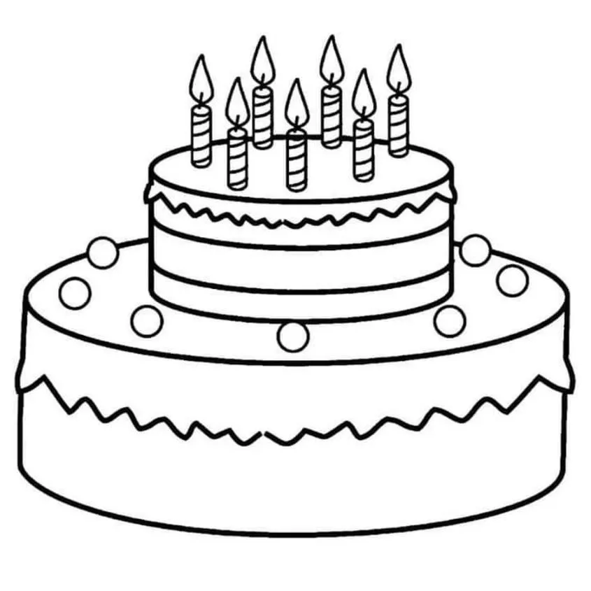 Tô màu bánh sinh nhật đẹp 9