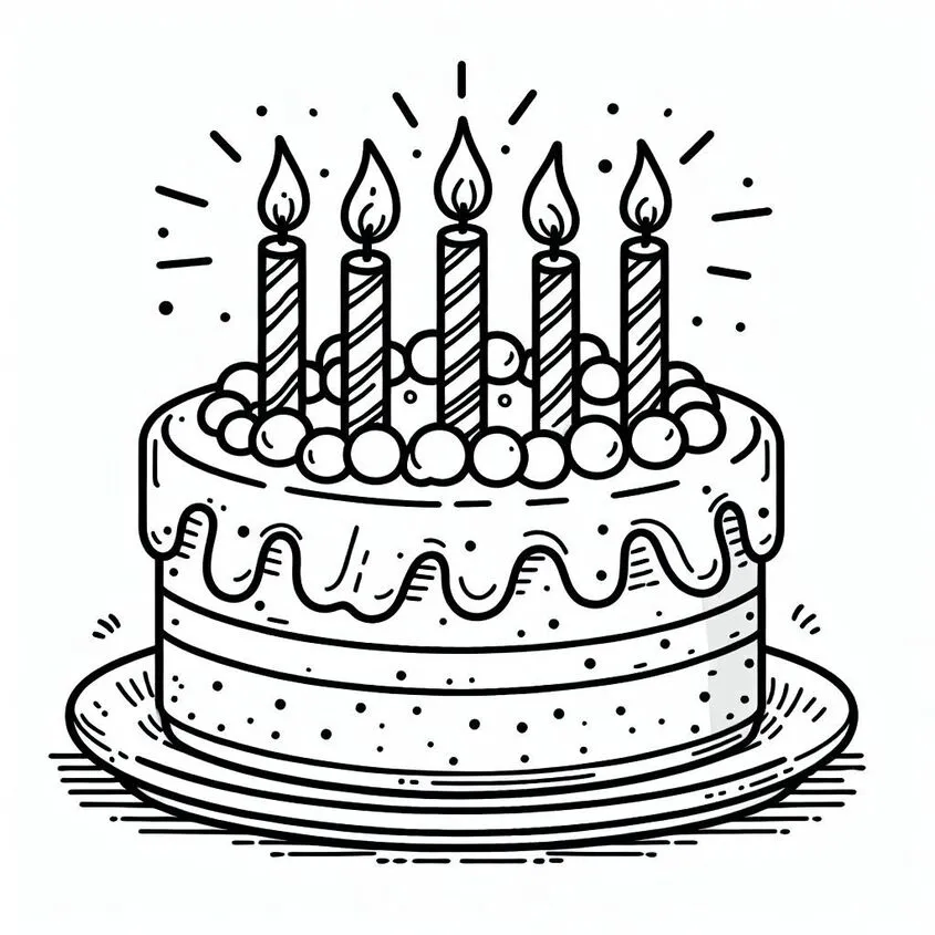 Tô màu bánh sinh nhật đẹp 14