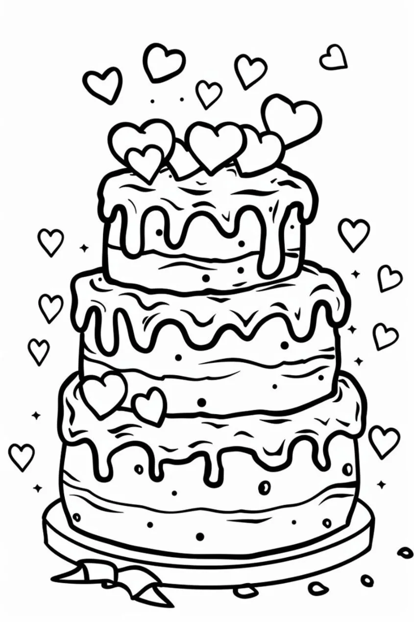 Tô màu bánh sinh nhật đẹp 17