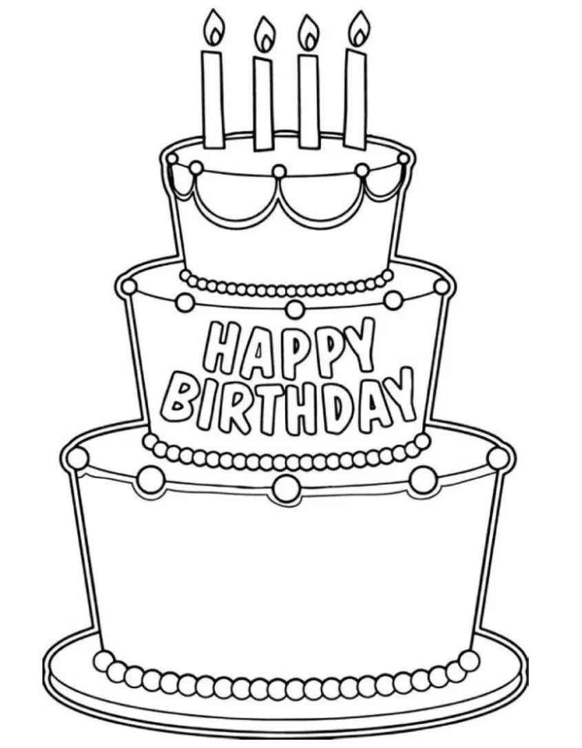 Tô màu bánh sinh nhật đẹp 19
