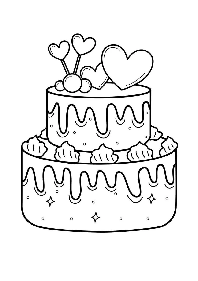 Tô màu bánh sinh nhật đẹp 28