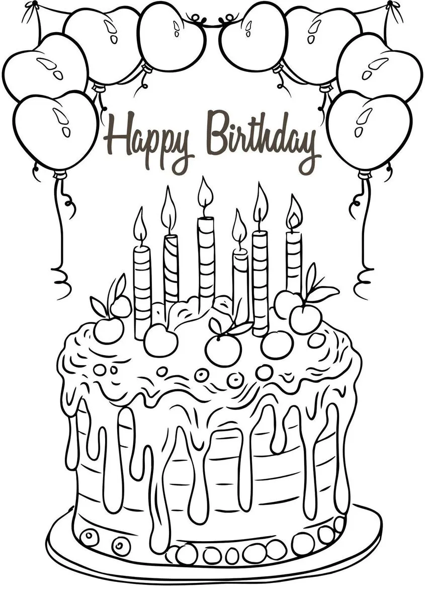 Tô màu bánh sinh nhật đẹp 26