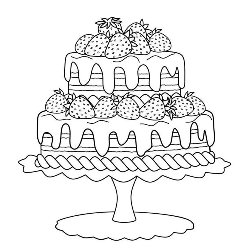Tô màu bánh sinh nhật đẹp 26