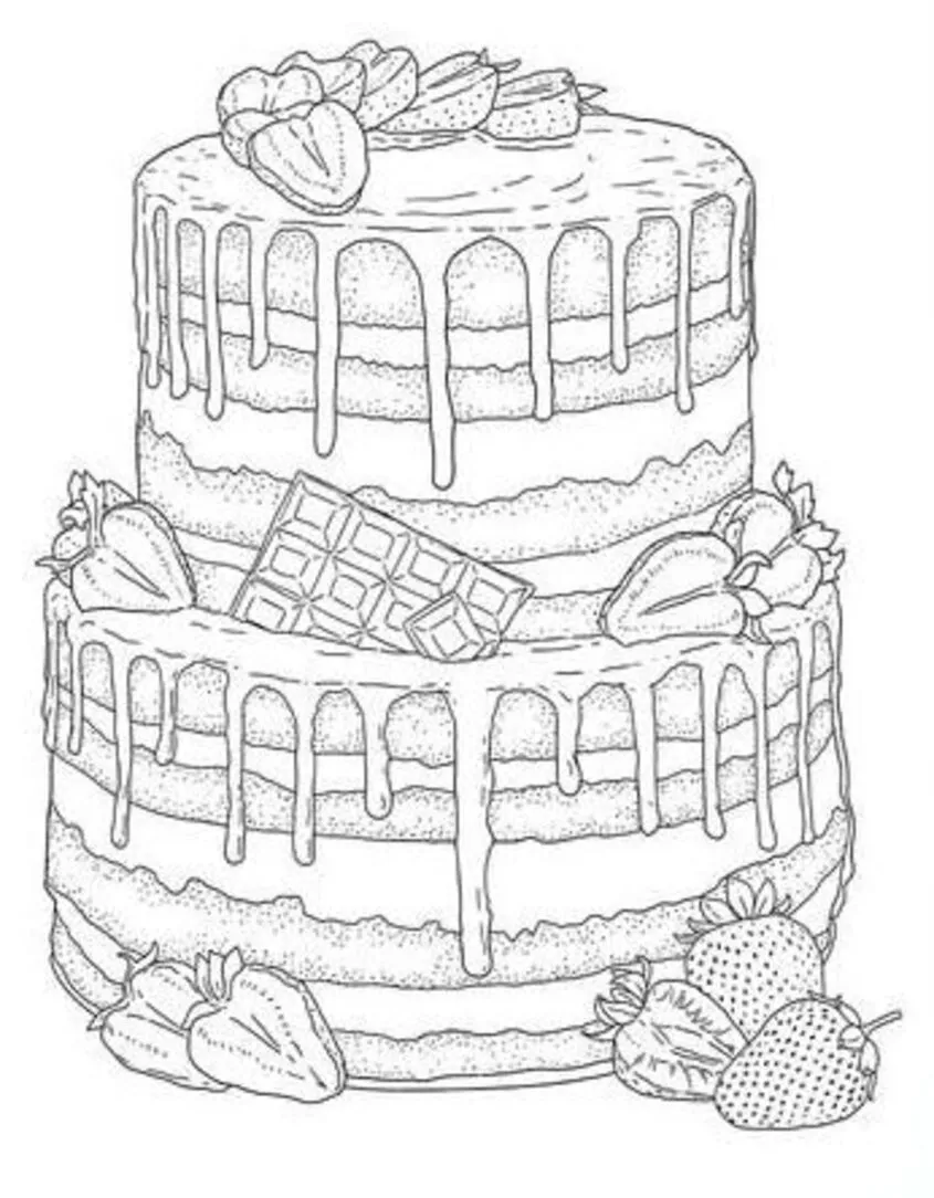 Tô màu bánh sinh nhật đẹp 29