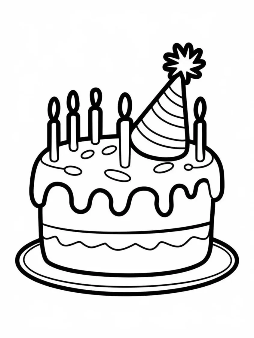 Tô màu bánh sinh nhật đẹp 32