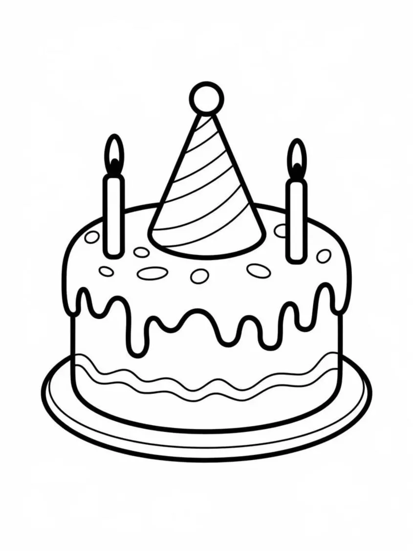 Tô màu bánh sinh nhật đẹp 33