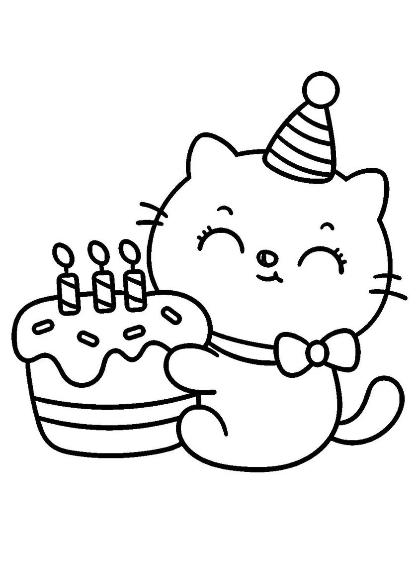 Tô màu bánh sinh nhật đáng yêu 15