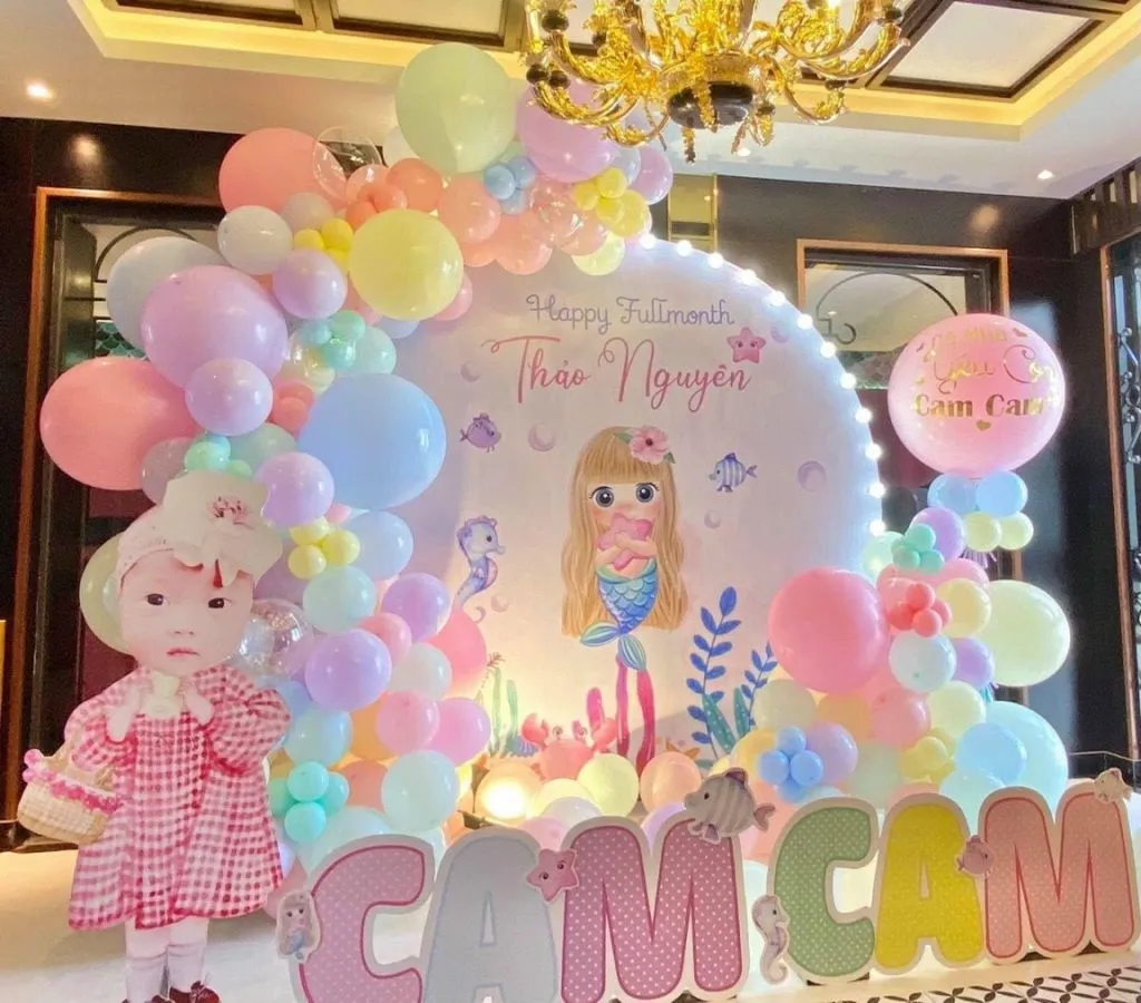 Trang trí đầy tháng Thảo Nguyên 3tr4