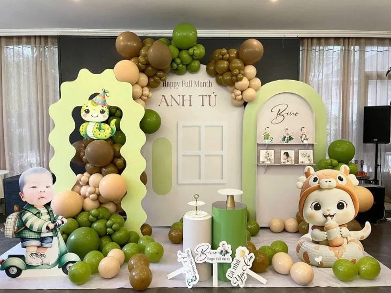 Trang trí sinh nhật bé trai đa back 4tr9