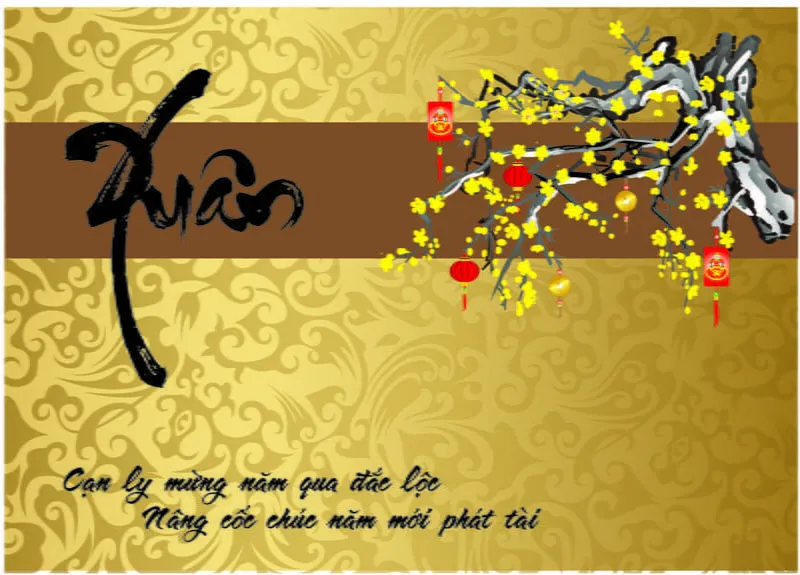 Tranh thư pháp chúc mừng năm mới