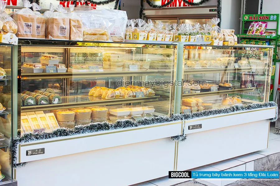 Hệ thống đèn LED giúp tôn vinh màu sắc của lớp kem tươi