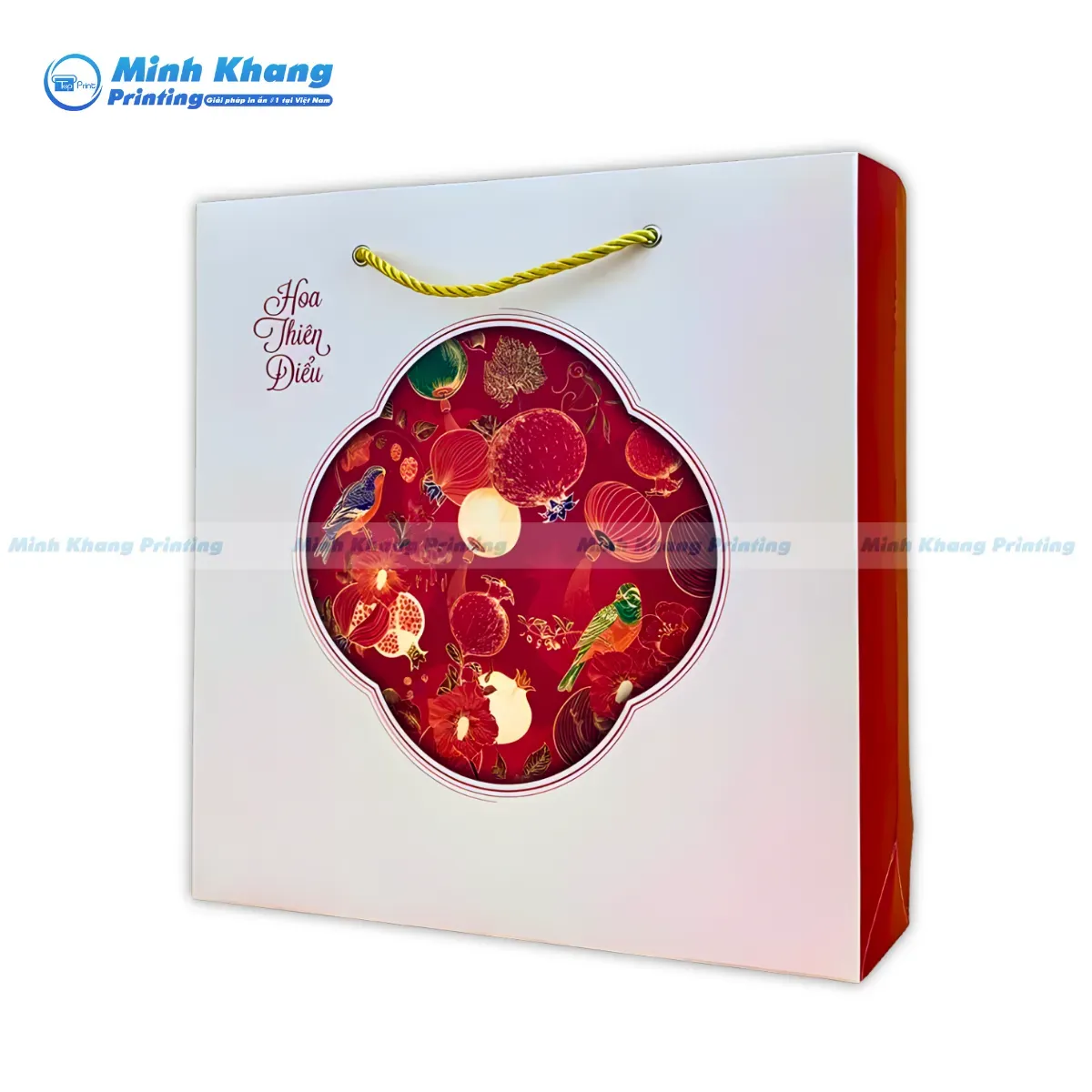 Mẫu túi giấy đựng quà Tết có đáy gia cố bằng carton