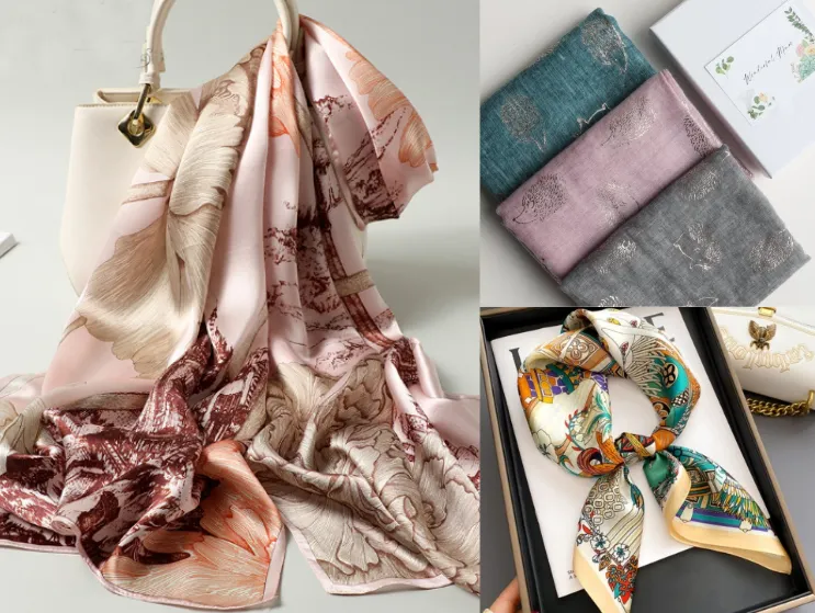 Khăn choàng lụa mềm mại là phụ kiện sang trọng cho bộ áo dài cô giáo