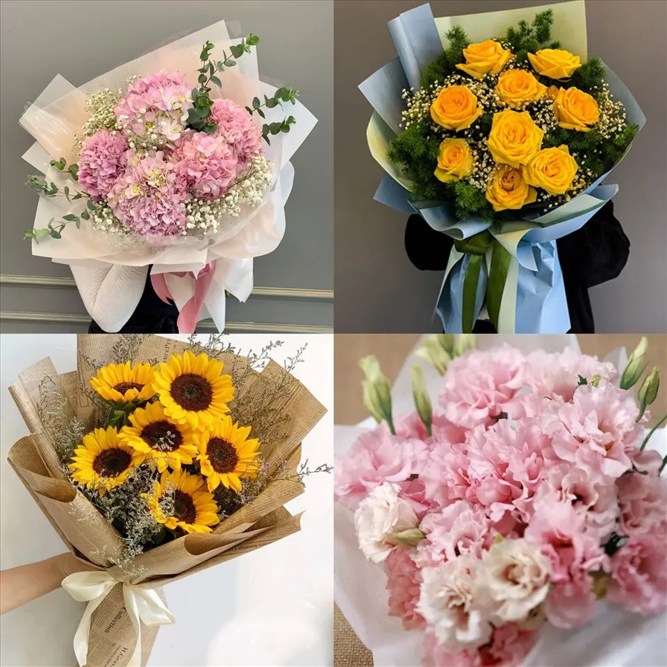 Bó hoa tươi rực rỡ tượng trưng cho lòng biết ơn sâu sắc