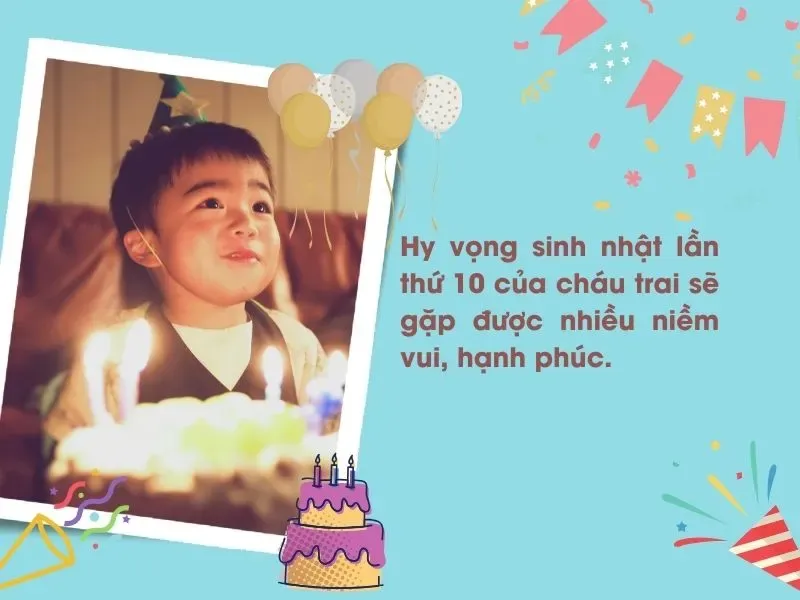 83 lời chúc mừng sinh nhật cháu gái, chú trai ý nghĩa nhất 3