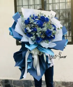 Bó hoa tulip xanh dương độc lạ mừng sinh nhật