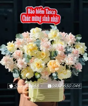 Thiết kế hoa hồng kem nhẹ nhàng nhưng đẳng cấp