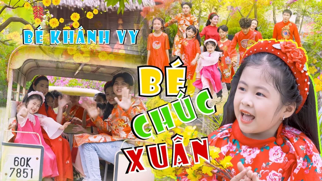 Ảnh minh họa lời bài hát Bé Chúc Xuân trong video thiếu nhi