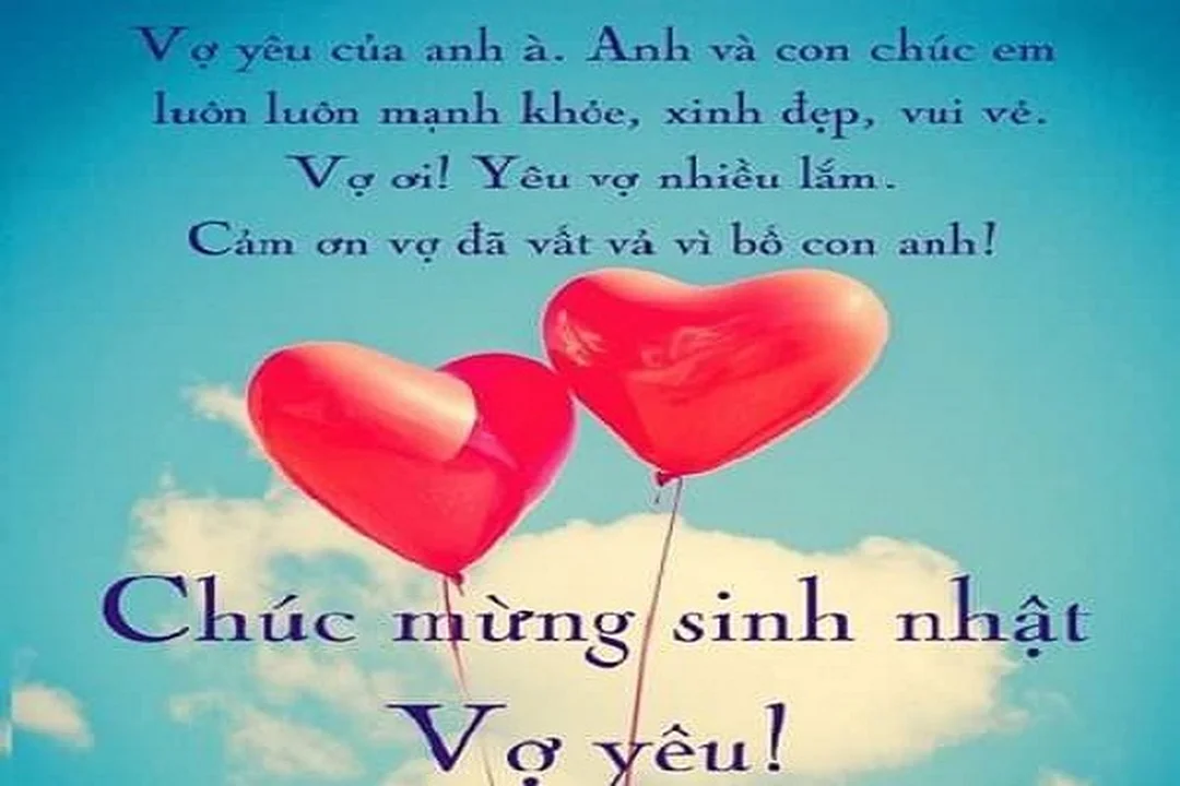 lời chúc sinh nhật vợ ngọt ngào lãng mạn