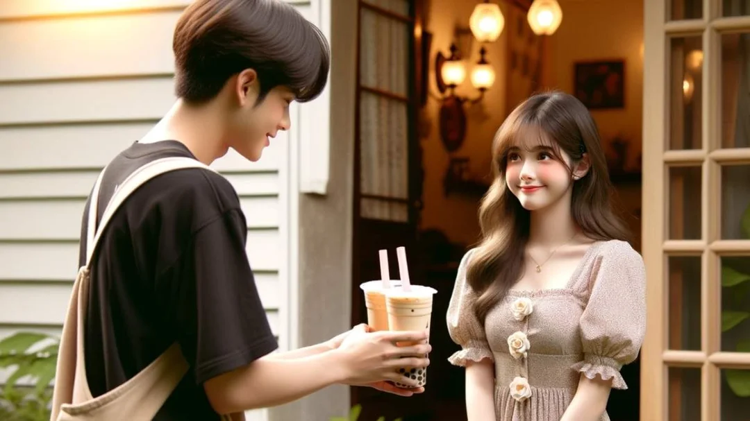 minh họa stt trà đá vỉa hè với không khí phố phường