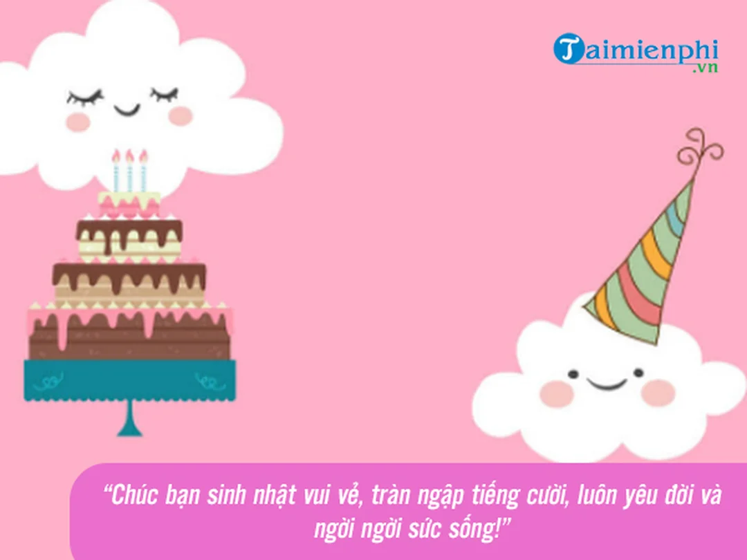 stt sinh nhật hài hước với bánh sinh nhật và nến lung linh
